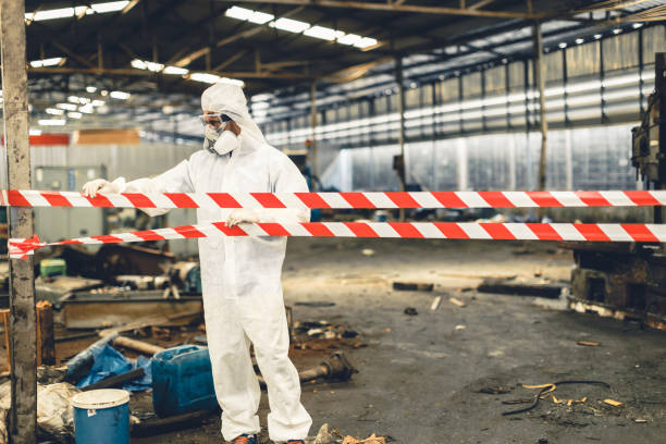 Professional Biohazard Cleanup technician working in Gordonsville, TN